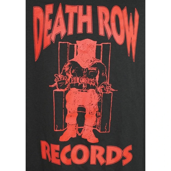 Death Row Records Spellout Graphic T Shirt L - Picture 2 of 8